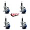 Service Caster 3'' Blue Poly Swivel 1'' Expanding Stem Caster Set with Brake, 4PK SCC-EX20S314-PPUB-BLUE-TLB-1-4 - alternate 3